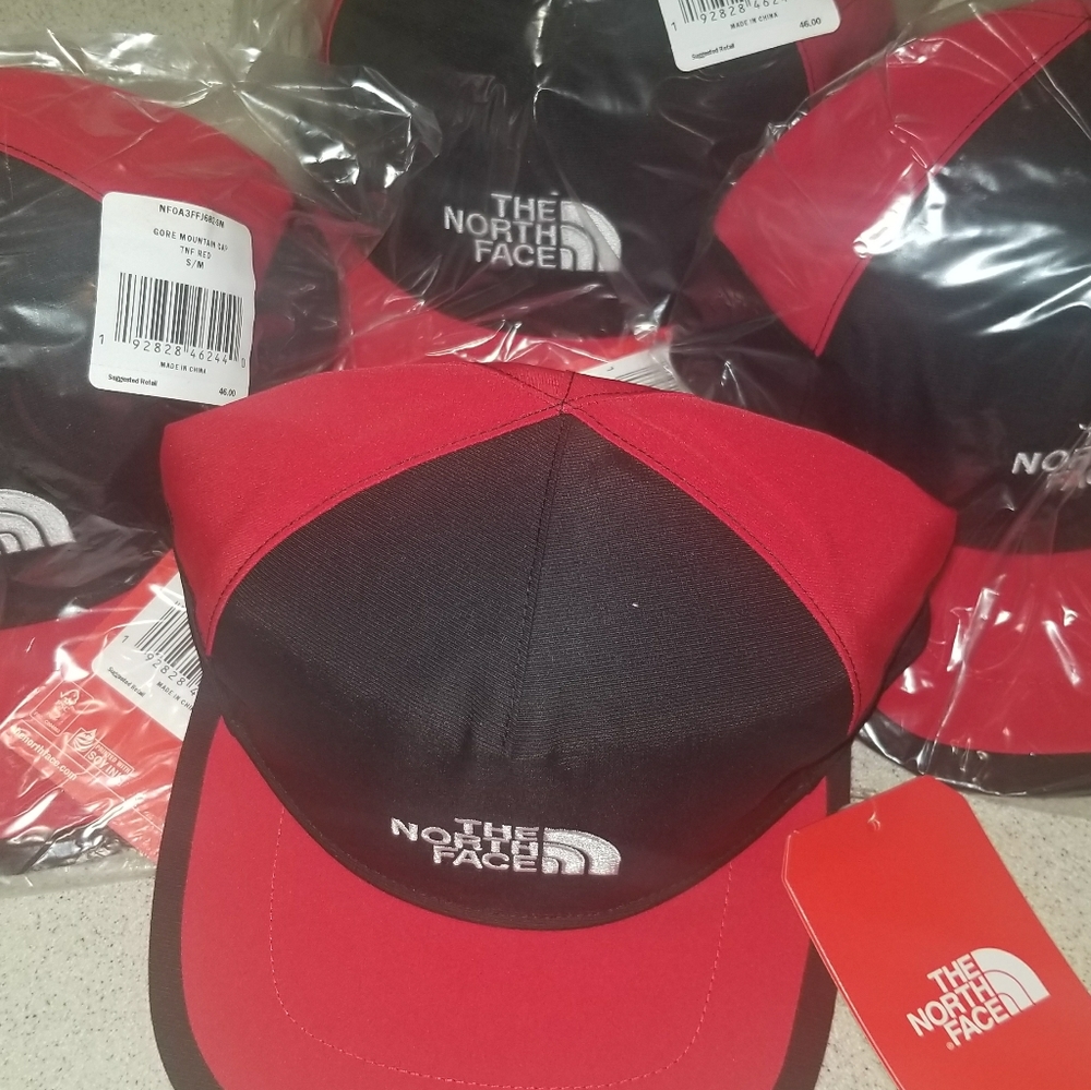 North Face Gore-Tex Mountain Baseball Cap Hat Red